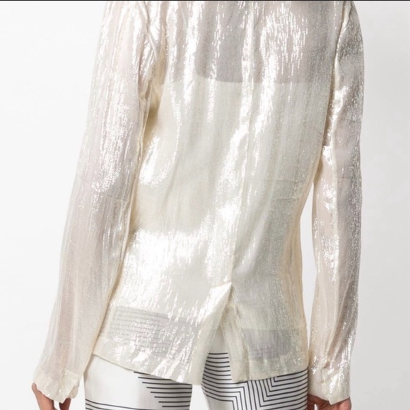 Forte Forte Champagne Lurex Unlined blazer SZ 1 (S) NWT - Picture 3 of 11